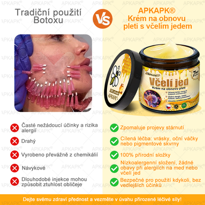 Dermatologicky a klinicky testováno👩‍⚕️APKAPK®Bee Venom Krém na obnovení pleti🐝 pomáhá při léčbě kožních problémů, jako jsou: vrásky, jizvy, pigmentové skvrny, strie, akné, psoriáza, ekzém, kožní změny, podráždění, záněty a další kožní problémy.