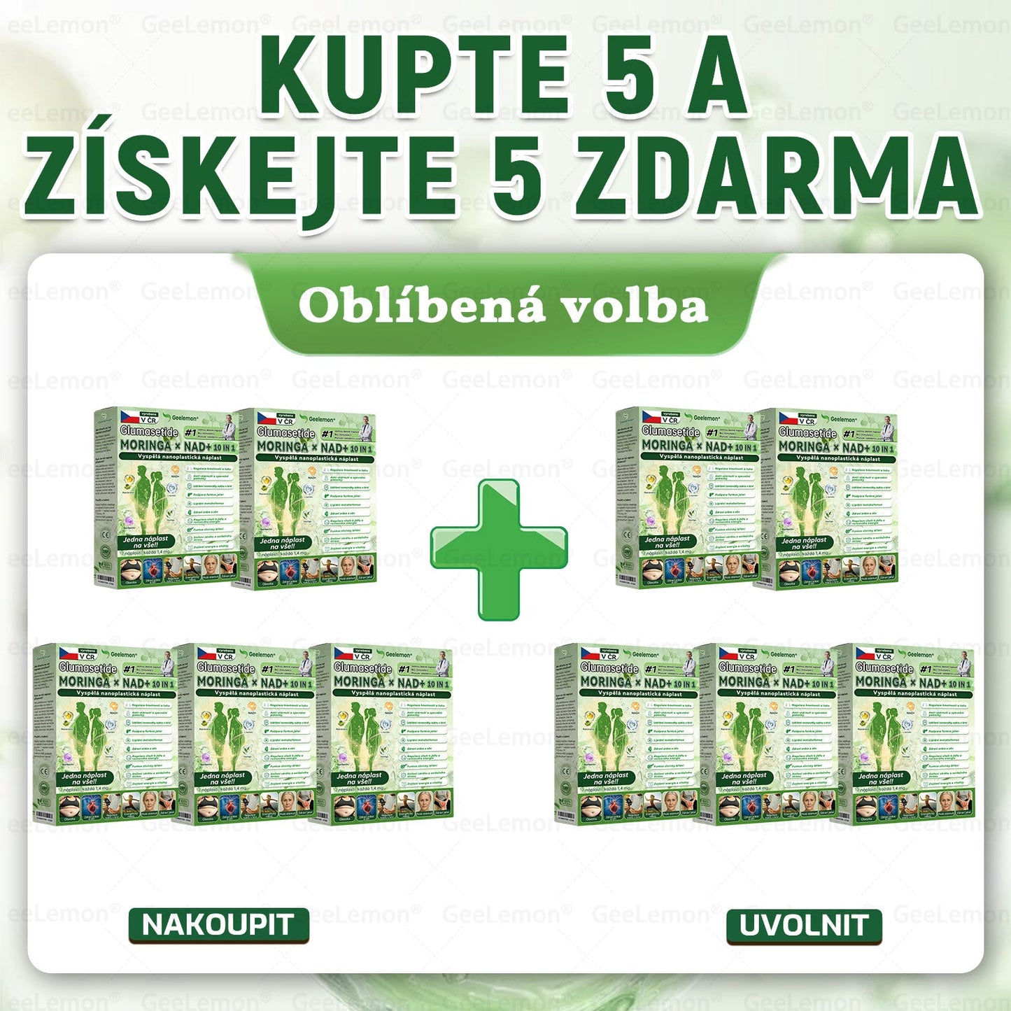 🇨🇿 Oficiální obchod | 💯 Geelemon® Moringa · Berberin × NAD+ 8-v-1 náplasti (Užívání jednou denně, viditelná změna do 7 dní) ✅ Na léčbu obezity, povislé pokožky, cukrovky, spánkové apnoe a problémů s klouby.